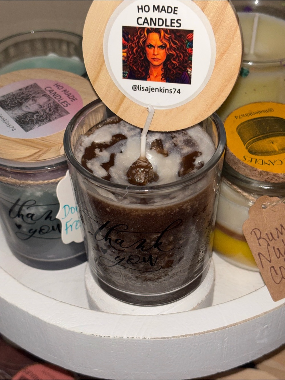 HO MADE Candles cinnamon roll scented Scented Jar Candle